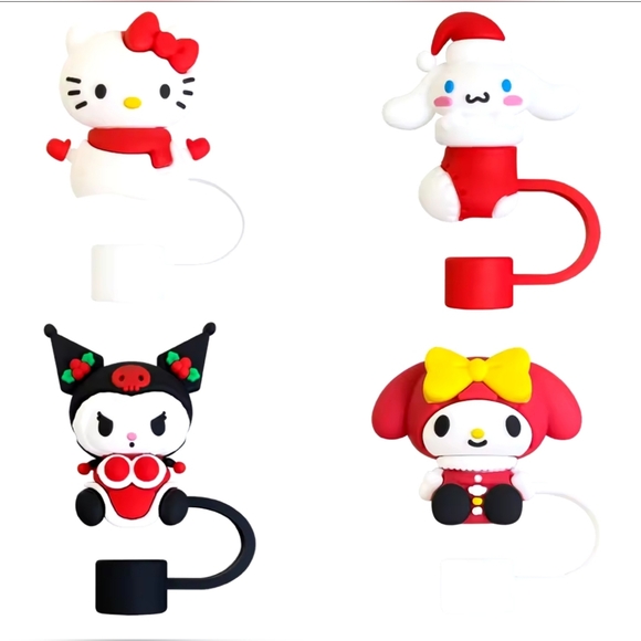 Hello Kitty Christmas Straw Covers!! Perfect for your Holiday Party! - Picture 1 of 3